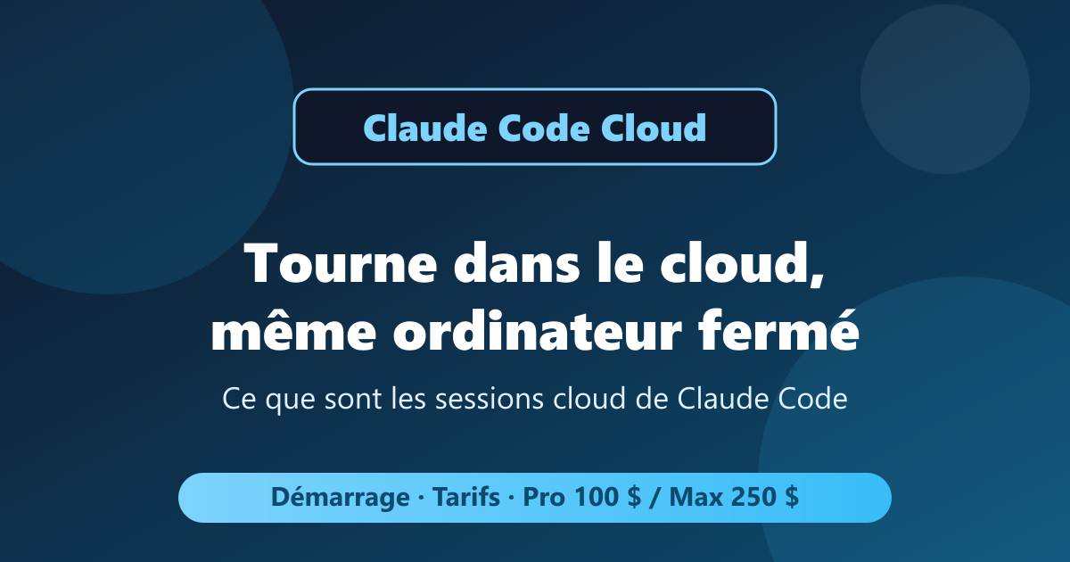 Sessions cloud Claude Code : mise en route et crédit offert