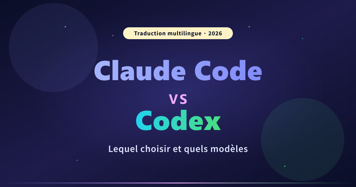 Claude Code vs Codex pour la traduction + meilleurs modèles