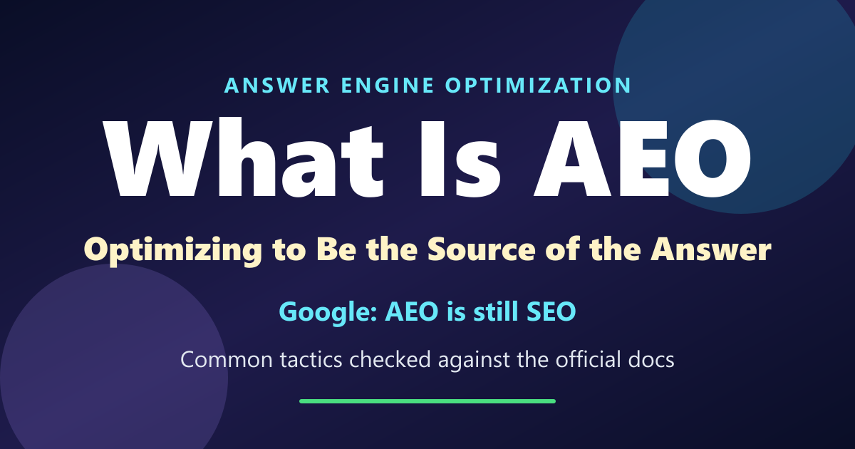 What Is AEO | Answer Engine Optimization Guide